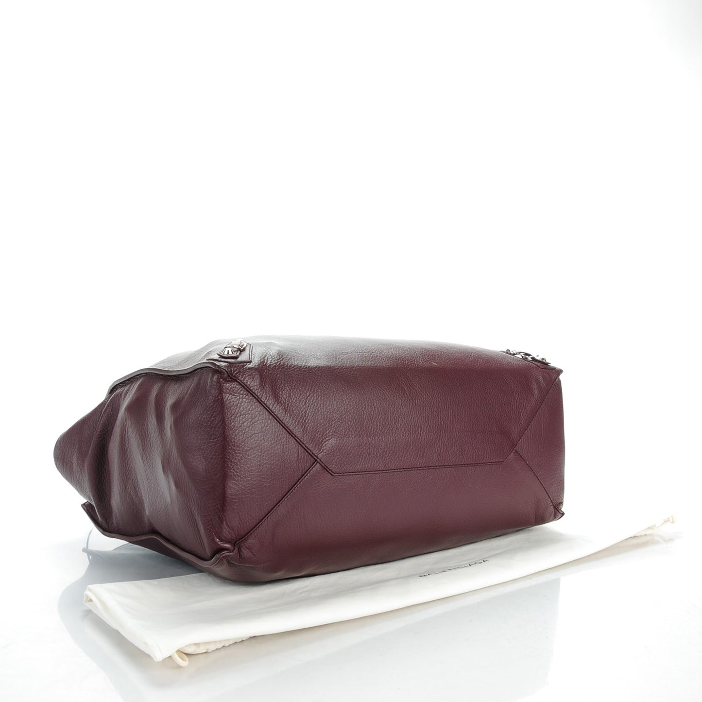 Veau Papier A4 Tote Rouge Aubergine