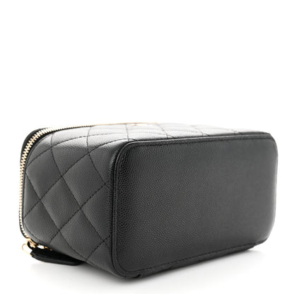 Chanel Caviar Quilted Small Vanity Case With Chain Black 4 of 11