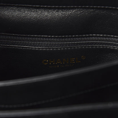 Chanel Lambskin Chevron Quilted Large Trendy CC Dual Handle Flap Bag Black 7 of 9
