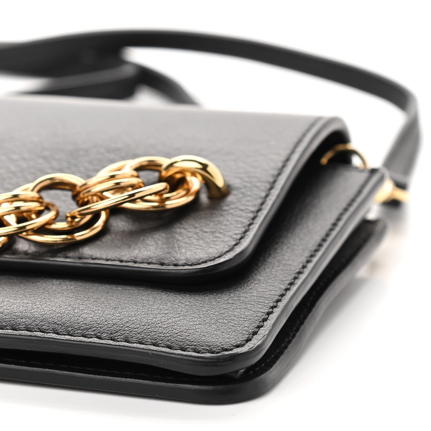 Chloe Smooth Calfskin Drew Bijou Clutch Black 9 of 10