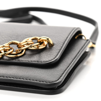 Chloe Smooth Calfskin Drew Bijou Clutch Black 9 of 10