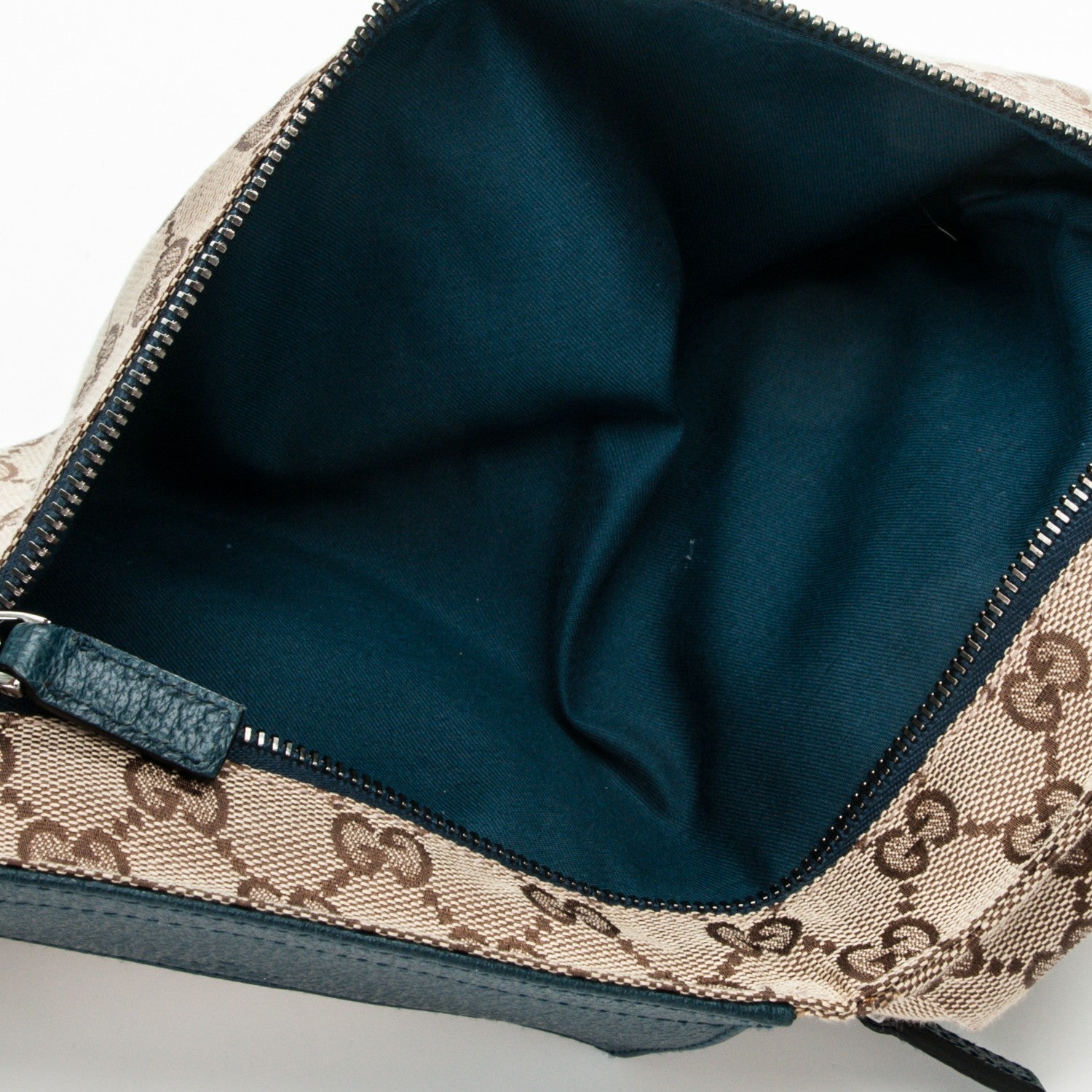 Gucci GG Monogram Web Double Pocket Belt Bag Turquoise 5 of 7