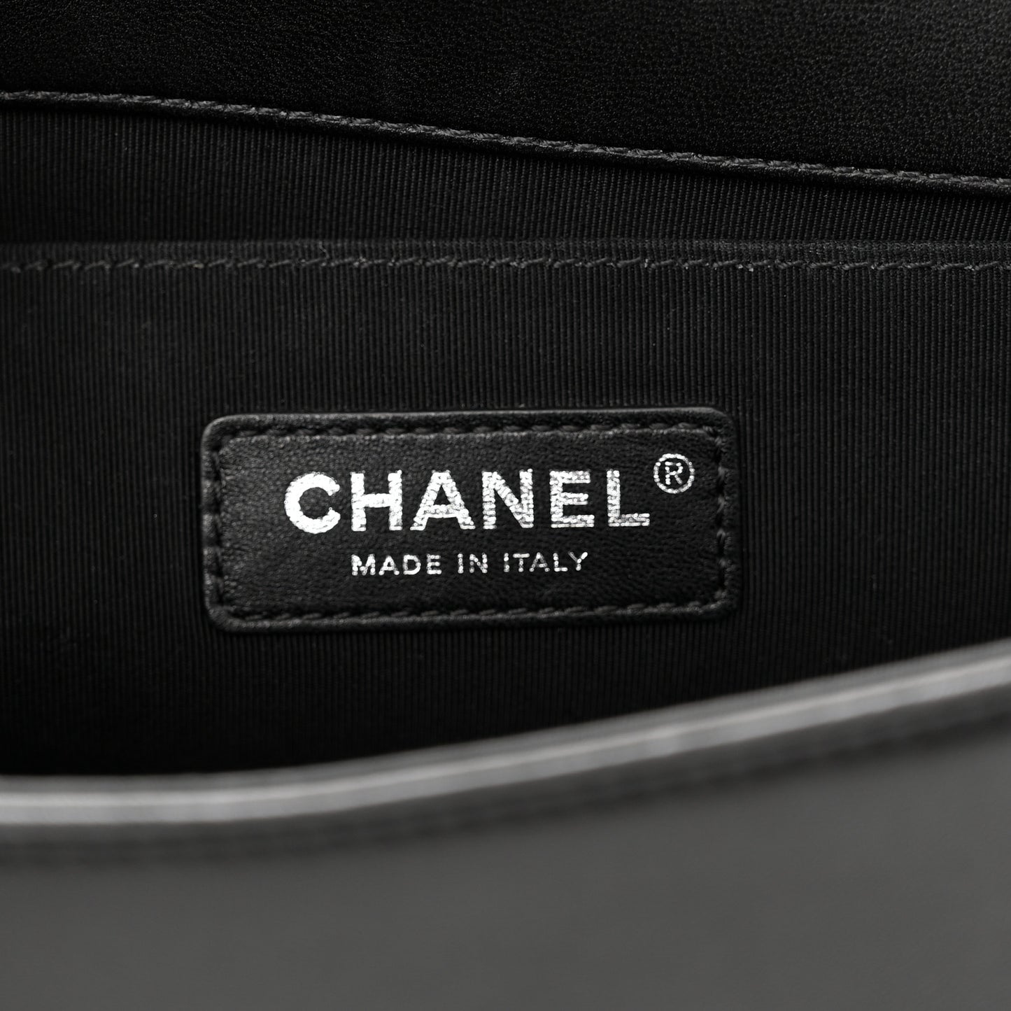 Lambskin Quilted Medium Boy Flap Black