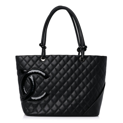 Chanel Calfskin Quilted Large Cambon Tote Black 1 of 17