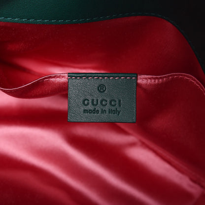 Gucci Velvet Matelasse Mini GG Marmont Shoulder Bag Emerald 6 of 7