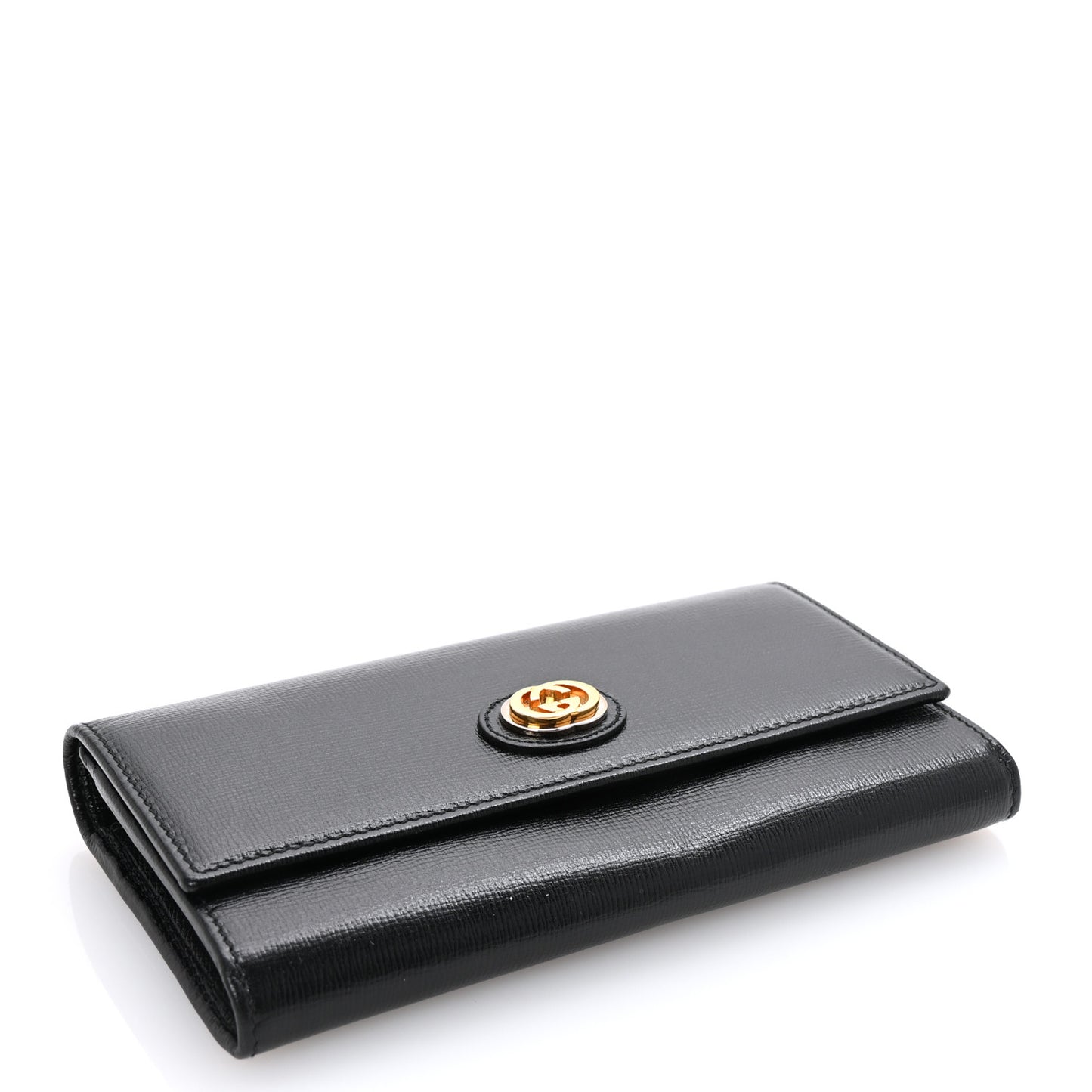 Azalea Calfskin Marina Long Wallet Black