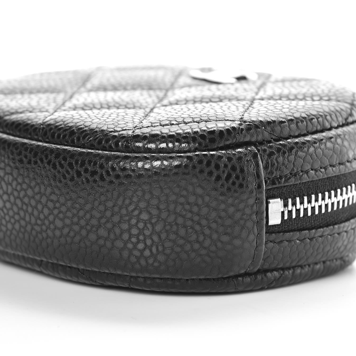 Chanel Caviar Quilted Zip Around Classic Coin Purse Black 8 of 10