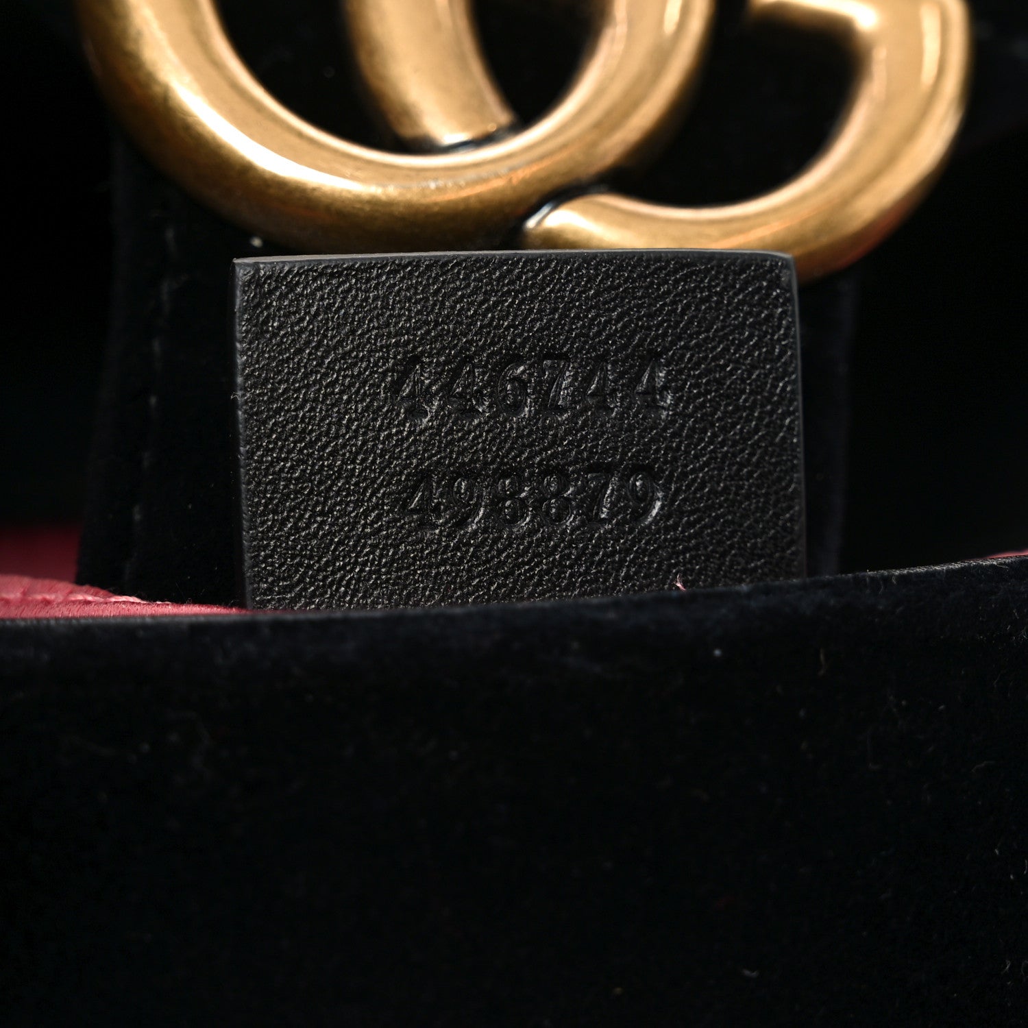 Gucci Velvet Matelasse Mini GG Marmont Shoulder Bag Black 7 of 10