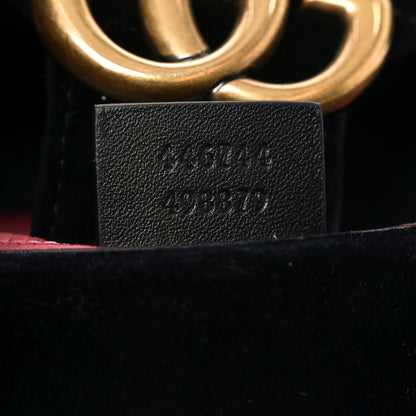 Gucci Velvet Matelasse Mini GG Marmont Shoulder Bag Black 7 of 10