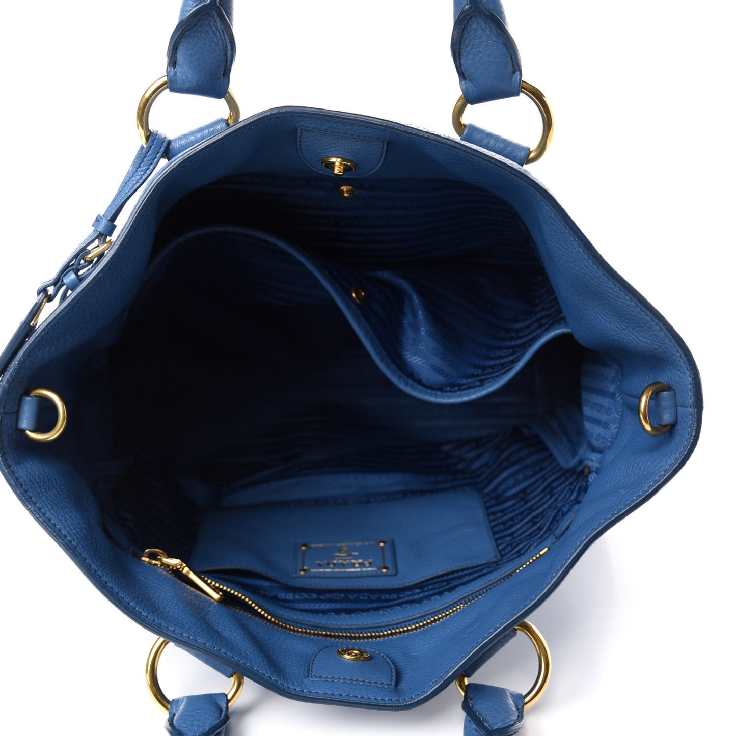 Vitello Phenix Tote Azzurro