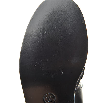 Chanel Calfskin Embroidered Western Boots 35 Black 8 of 8