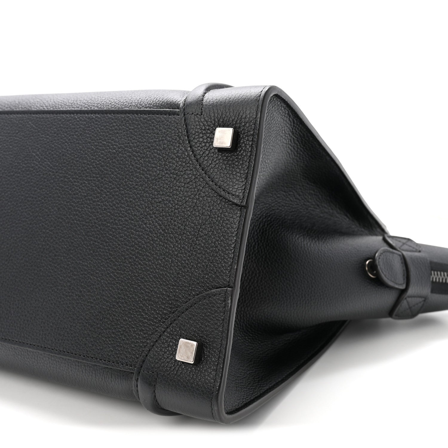 Celine Drummed Calfskin Mini Luggage Black 9 of 9