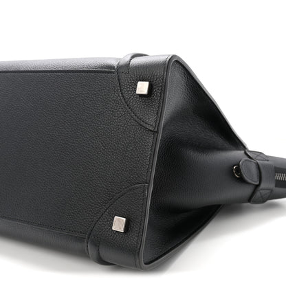 Celine Drummed Calfskin Mini Luggage Black 9 of 9