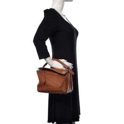 Loewe Calfskin Small Puzzle Bag Tan 2 of 9