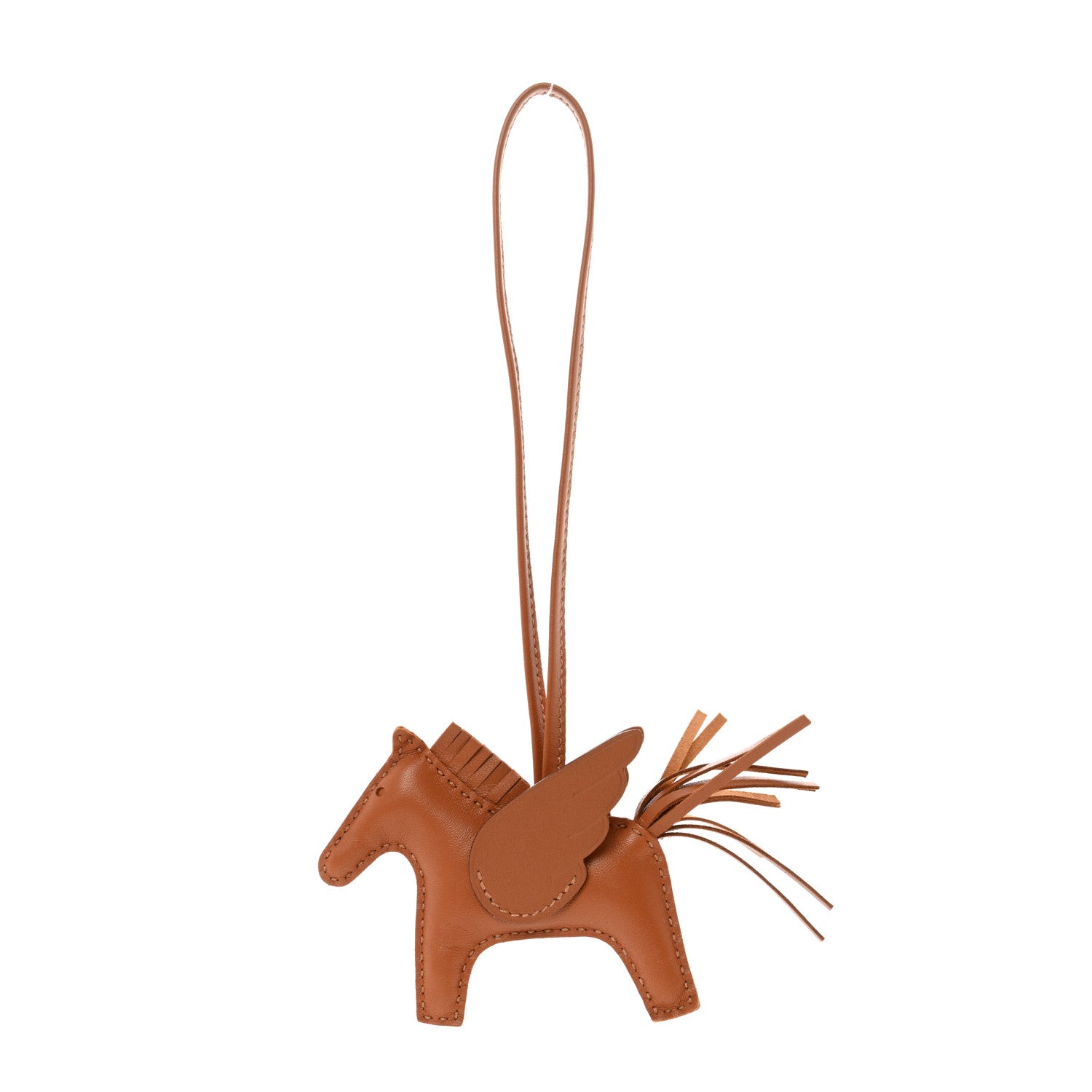 Hermes Milo Lambskin Swift Grigri Rodeo Pegase Horse Bag Charm PM Gold 1 of 5