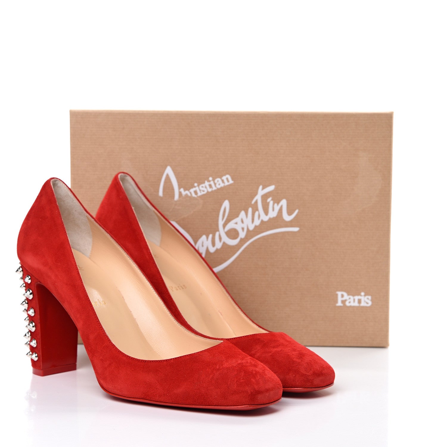 Christian Louboutin Veau Velours Donna Stud Spikes 85 Pumps 42 Loubi 10 of 10