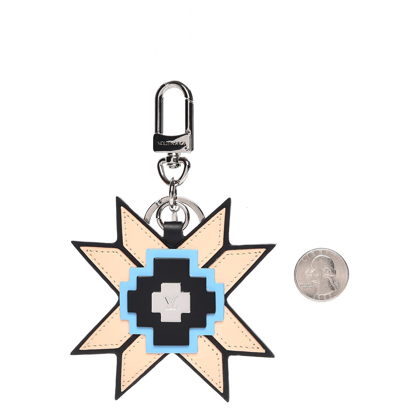 Graphic Flower Bag Charm Multicolor