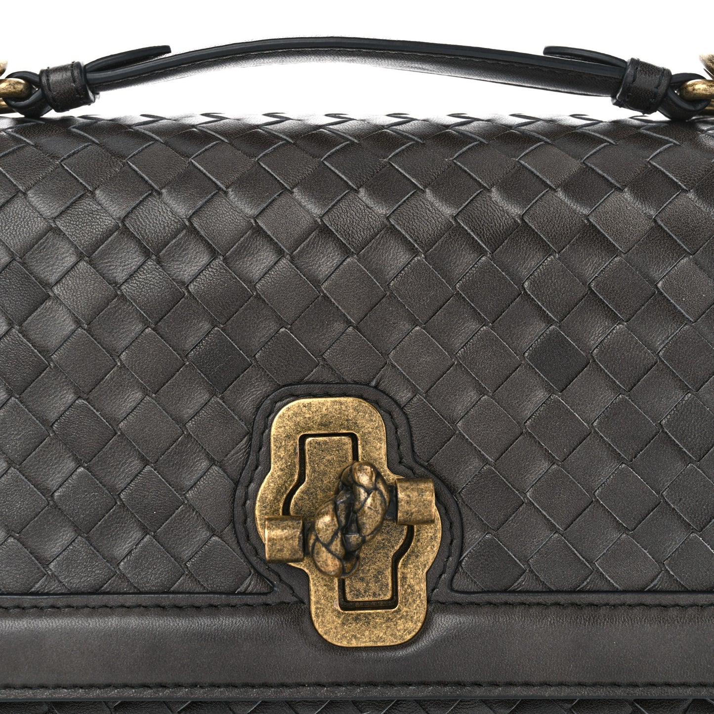 Nappa Intrecciato Olimpia Knot Bag Grey