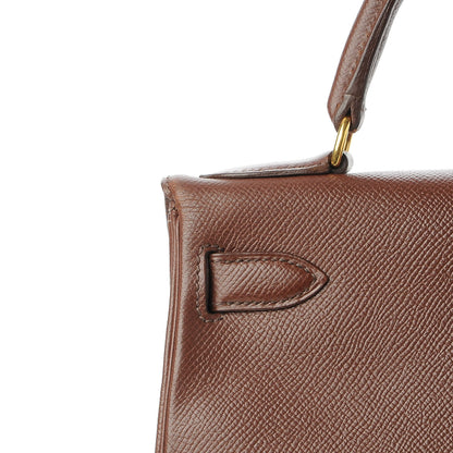 Hermes Courchevel Kelly Retourne 28 Chocolate 28 of 32