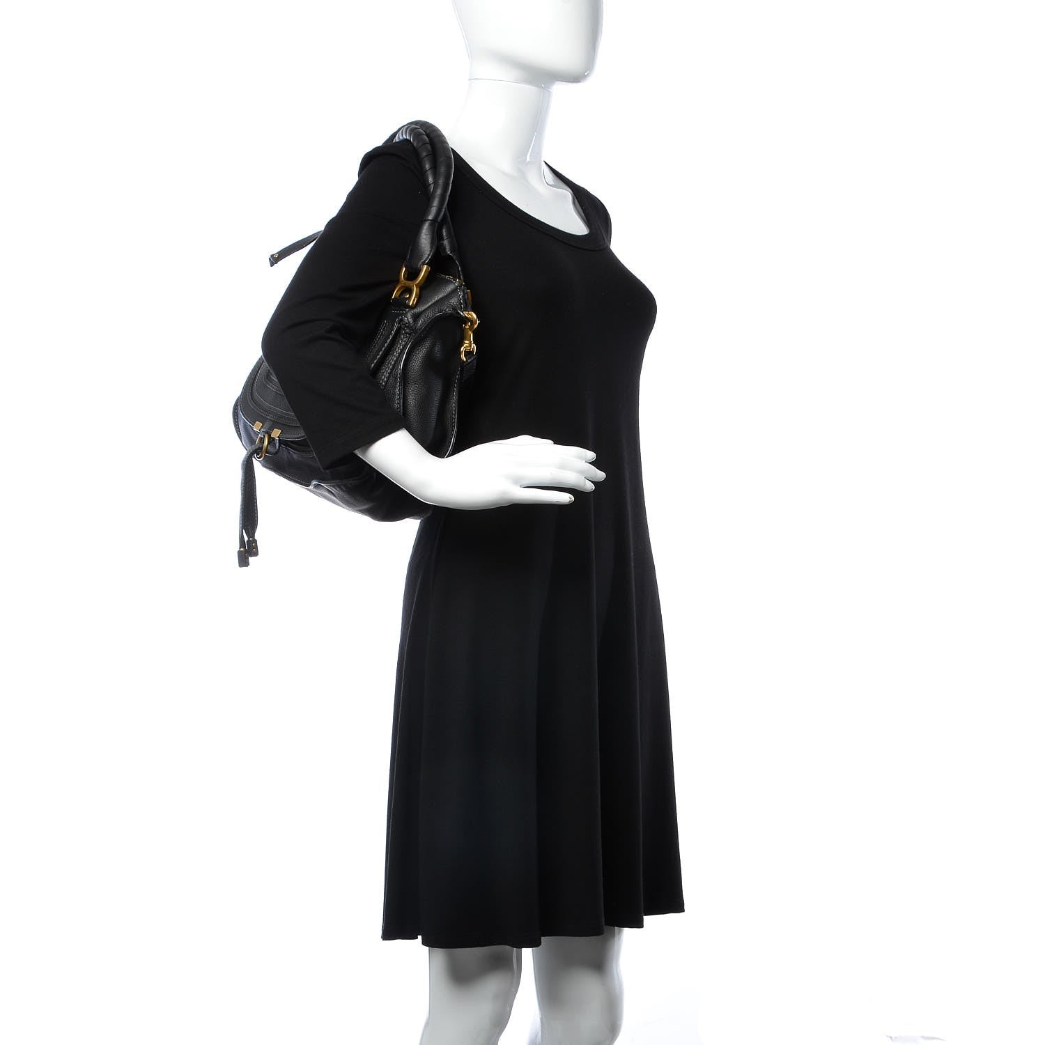 Chloe Calfskin Medium Marcie Satchel Black 2 of 8