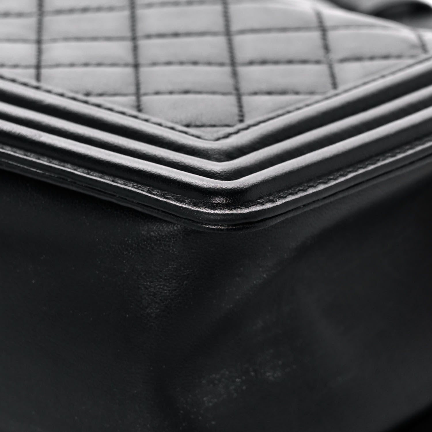 Chanel Lambskin Quilted Medium Boy Flap Black 13 of 17