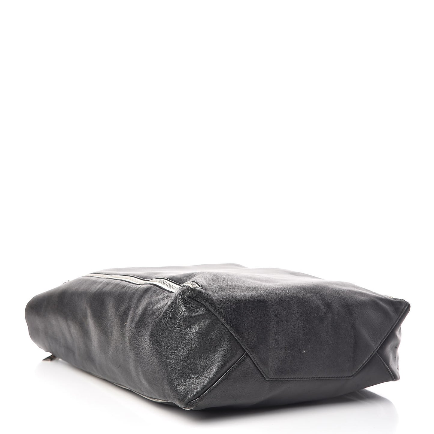 Smooth Lambskin Vertical Zip Cabas Black
