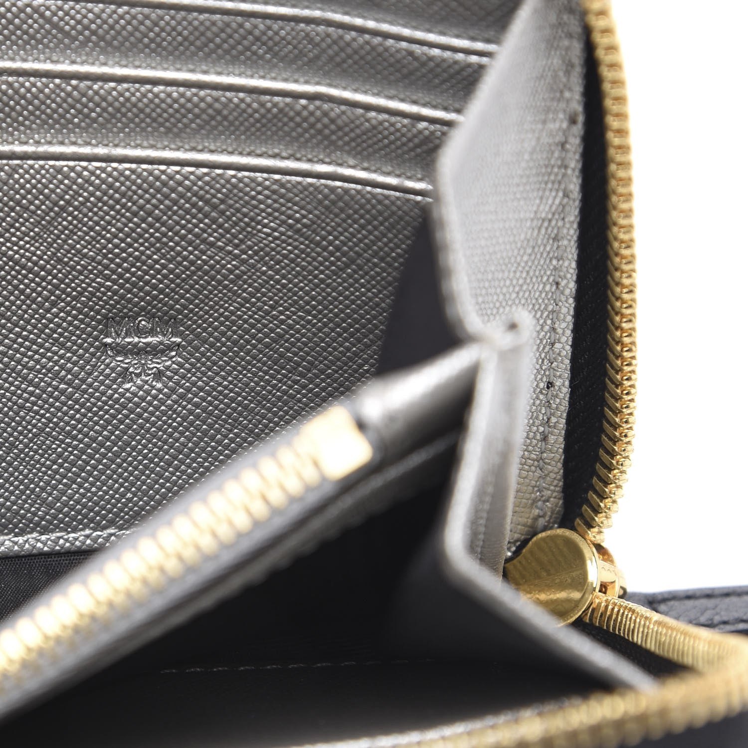 MCM Visetos Large Zip Around Wallet Black 6 of 9