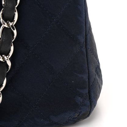 Chanel Satin Paillette Sequin Quilted Medium Single Flap Navy 13 of 15