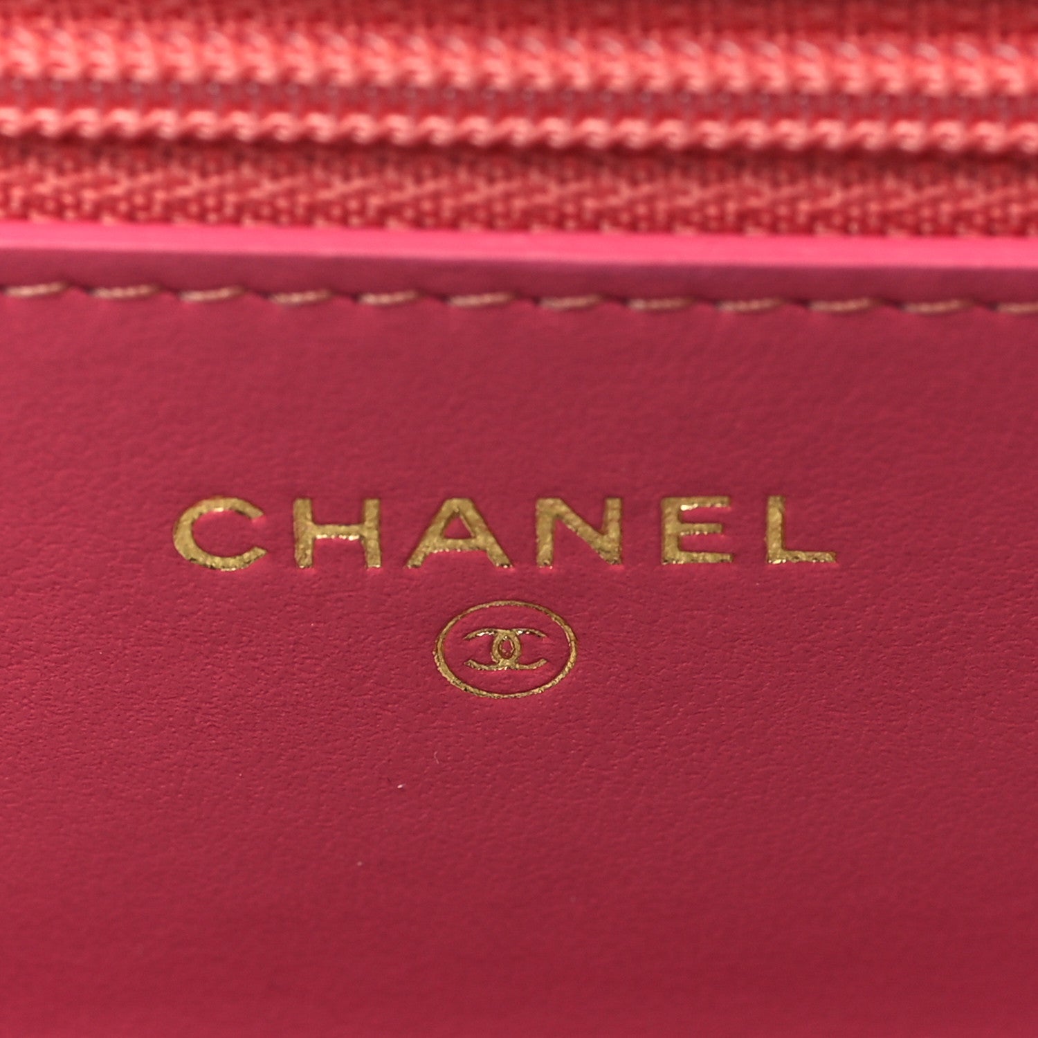 Chanel Wool Tweed Lambskin Quilted Chanel 19 Wallet On Chain WOC Coral Pink 6 of 10