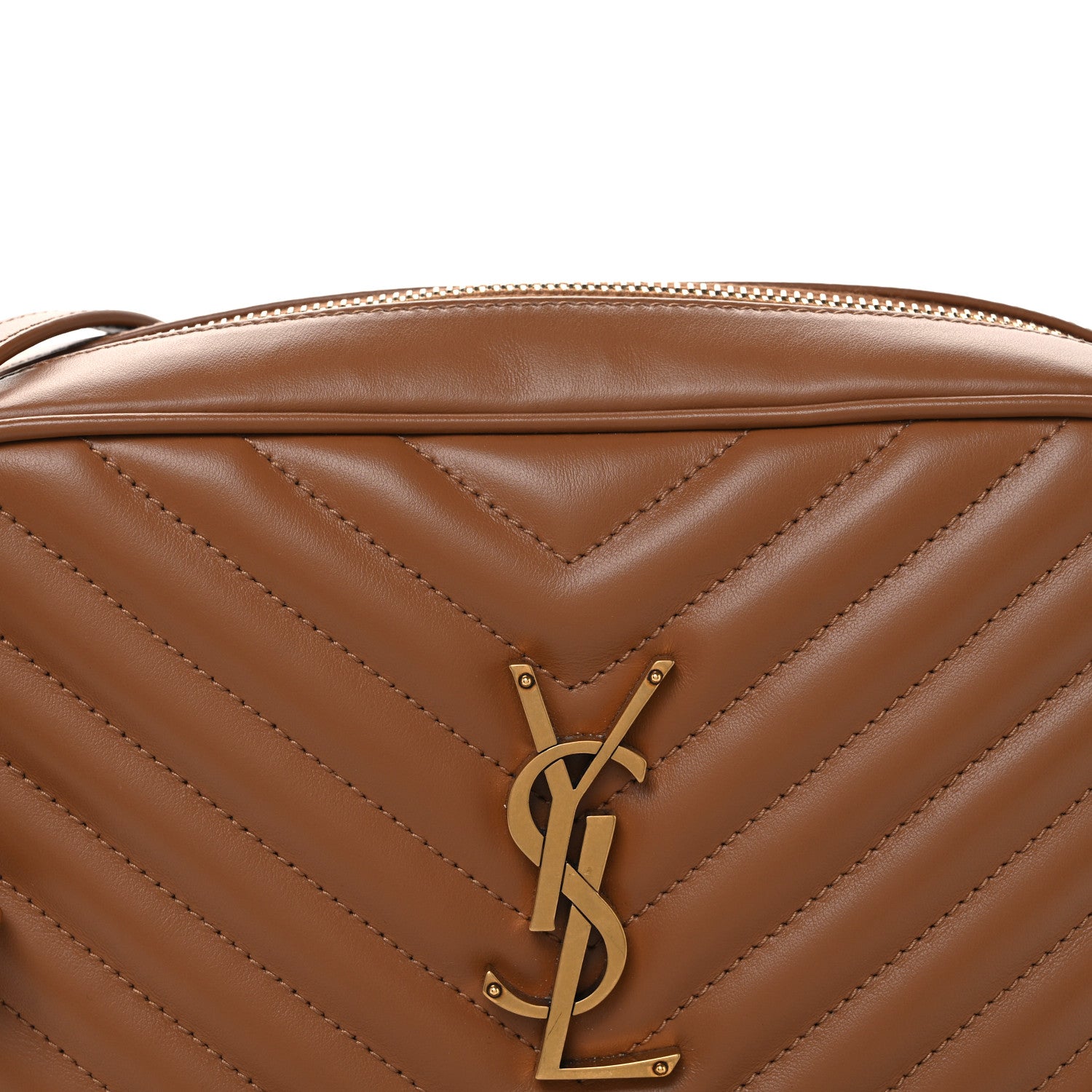 Saint Laurent Calfskin Matelasse Monogram Lou Camera Bag Cinnamon 8 of 11