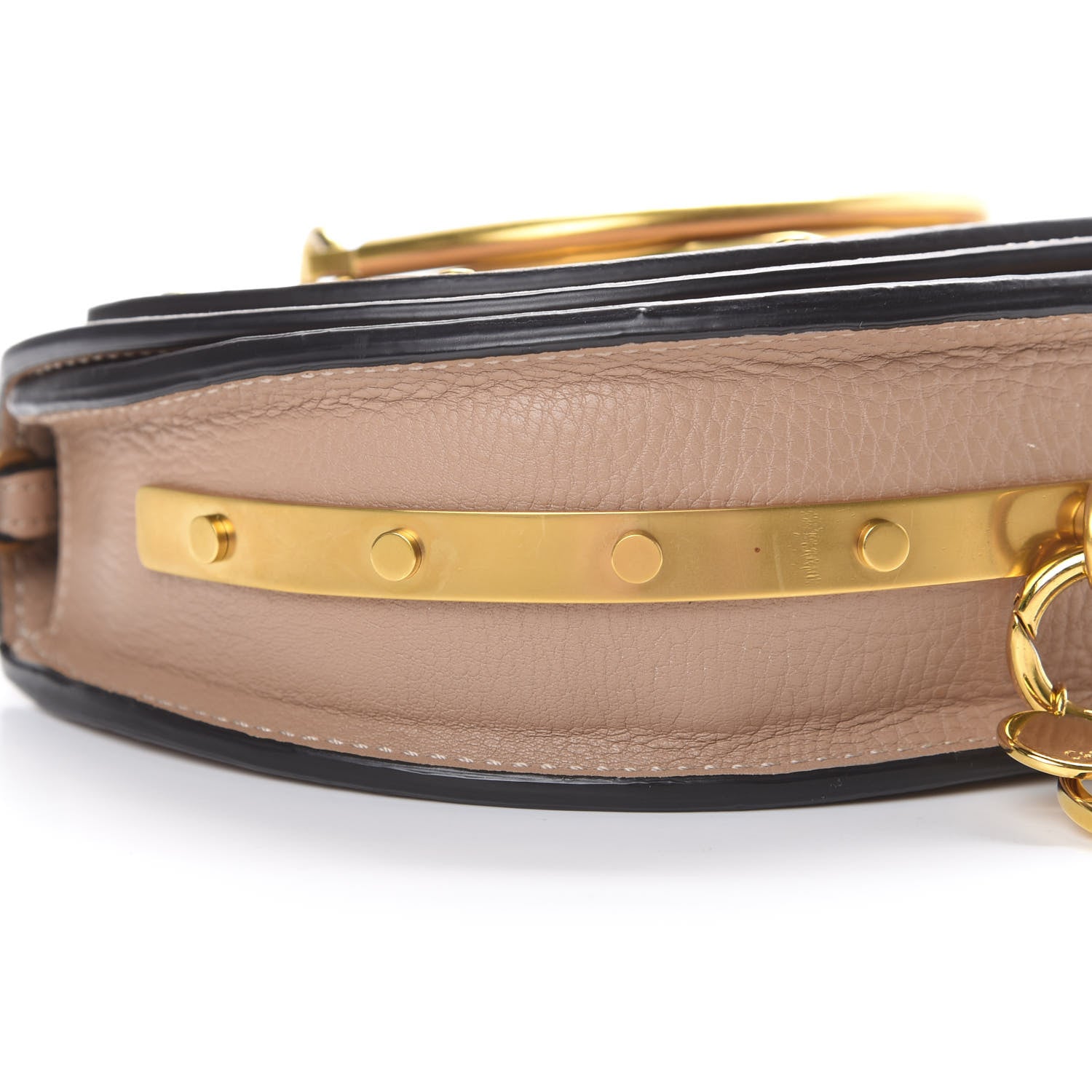 Chloe Calfskin Small Nile Bracelet Minaudiere Bag Biscotti Beige 8 of 14