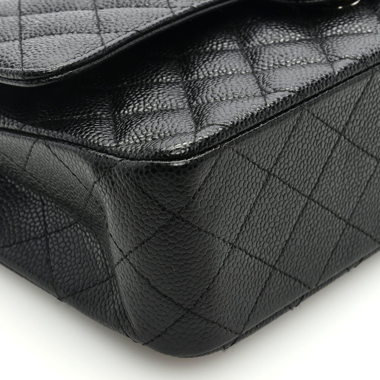 Chanel Caviar Quilted Medium Double Flap Black 8 of 9