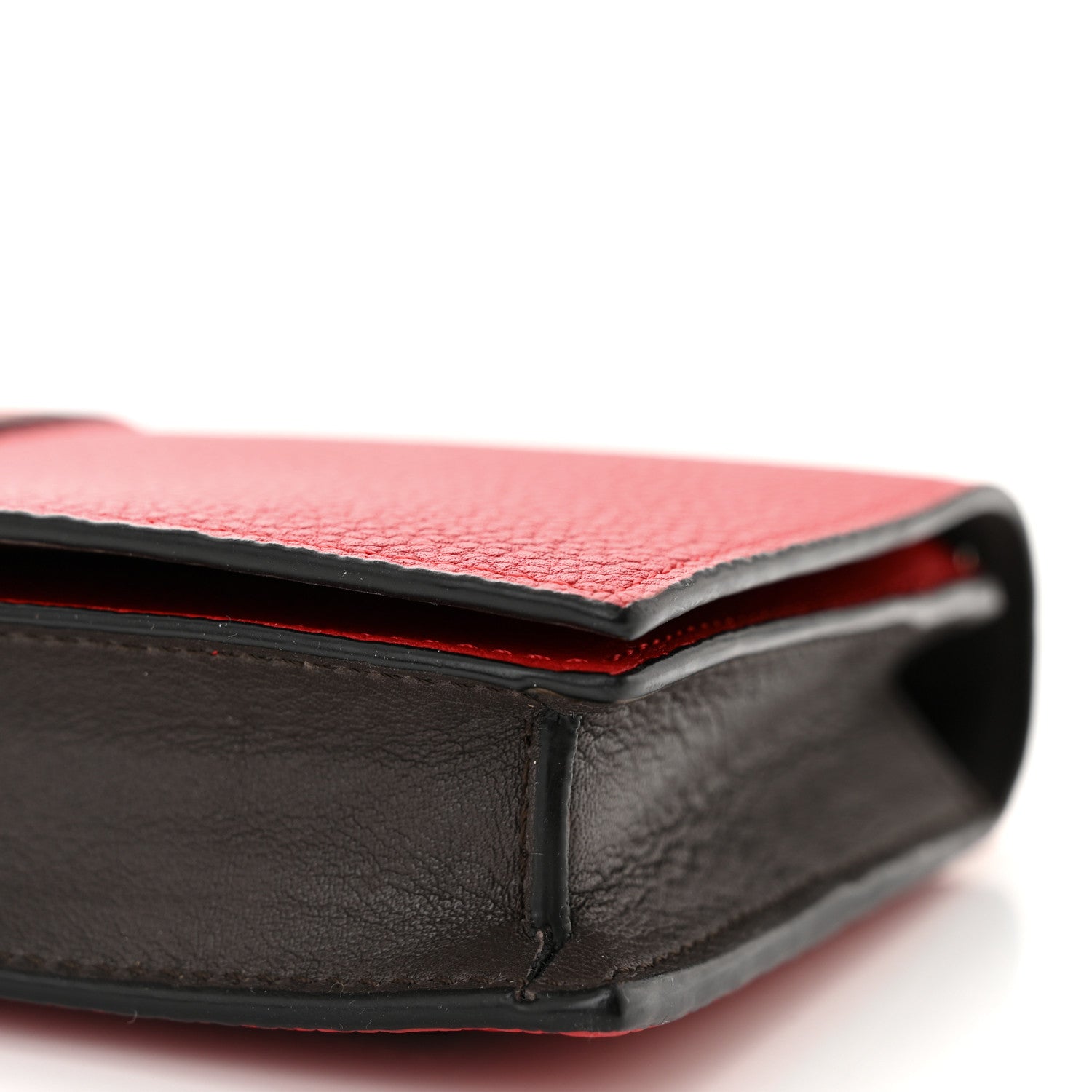 Loewe Grained Calfskin Chain Wallet Burnt Red 10 of 12