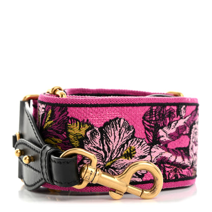 Christian Dior Canvas Toile de Jouy Voyage Shoulder Strap Fuchsia Multicolor 1 of 4