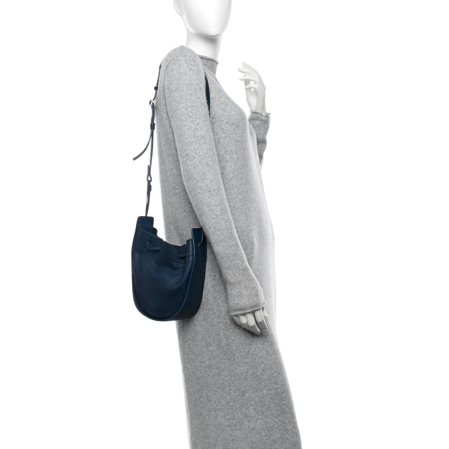 The Row Deerskin Drawstring Pouch Blue 2 of 9