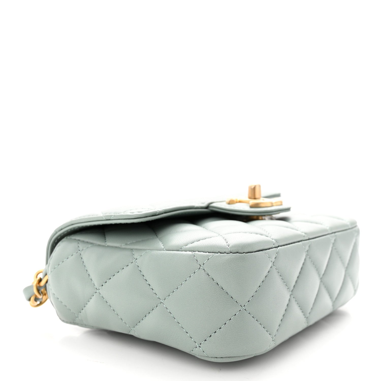 Chanel Lambskin Quilted Casino Chips Mini Square Flap Grey 4 of 12