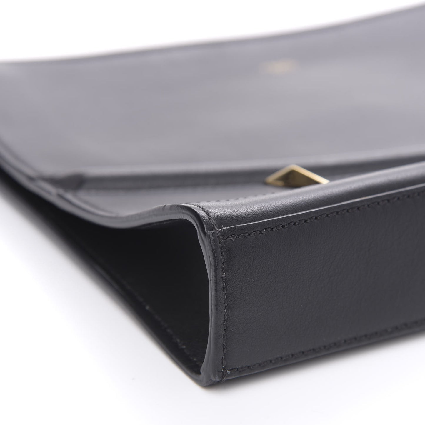 Vitello Grace Eyebrow Monster Eyes Embossed Pouch Black