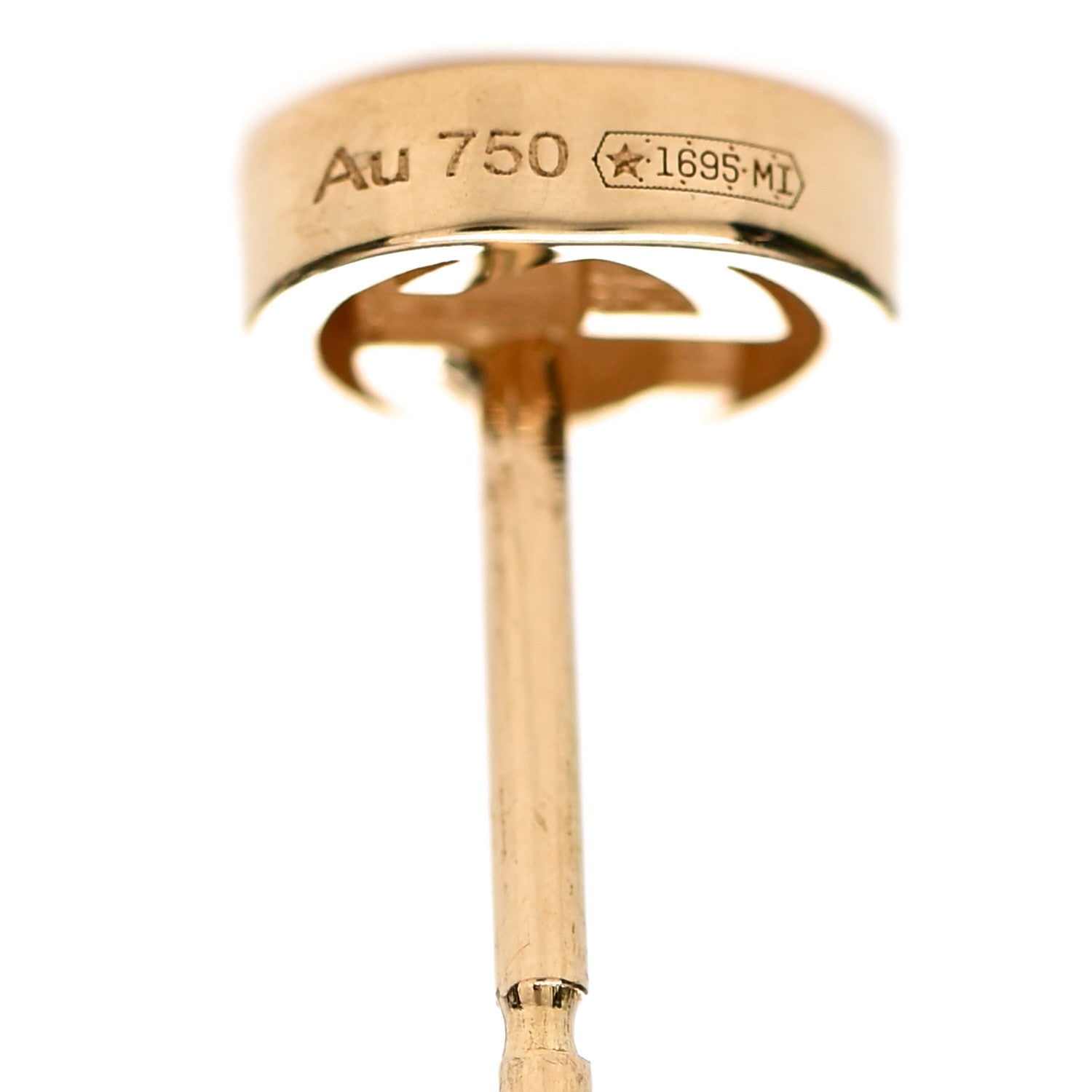 Gucci 18K Yellow Gold Interlocking G Stud Earrings 5 of 6