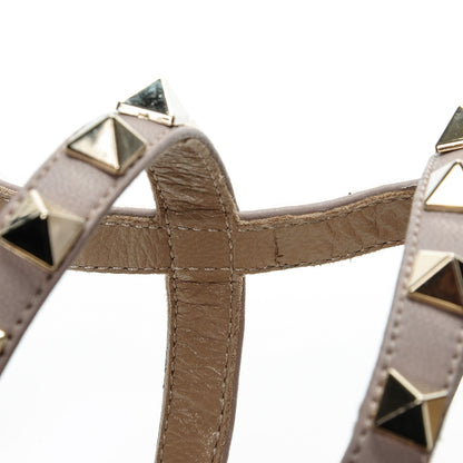 Valentino Garavani Patent Nappa Rockstud Ankle Strap 65mm Pumps 35.5 Poudre 9 of 9
