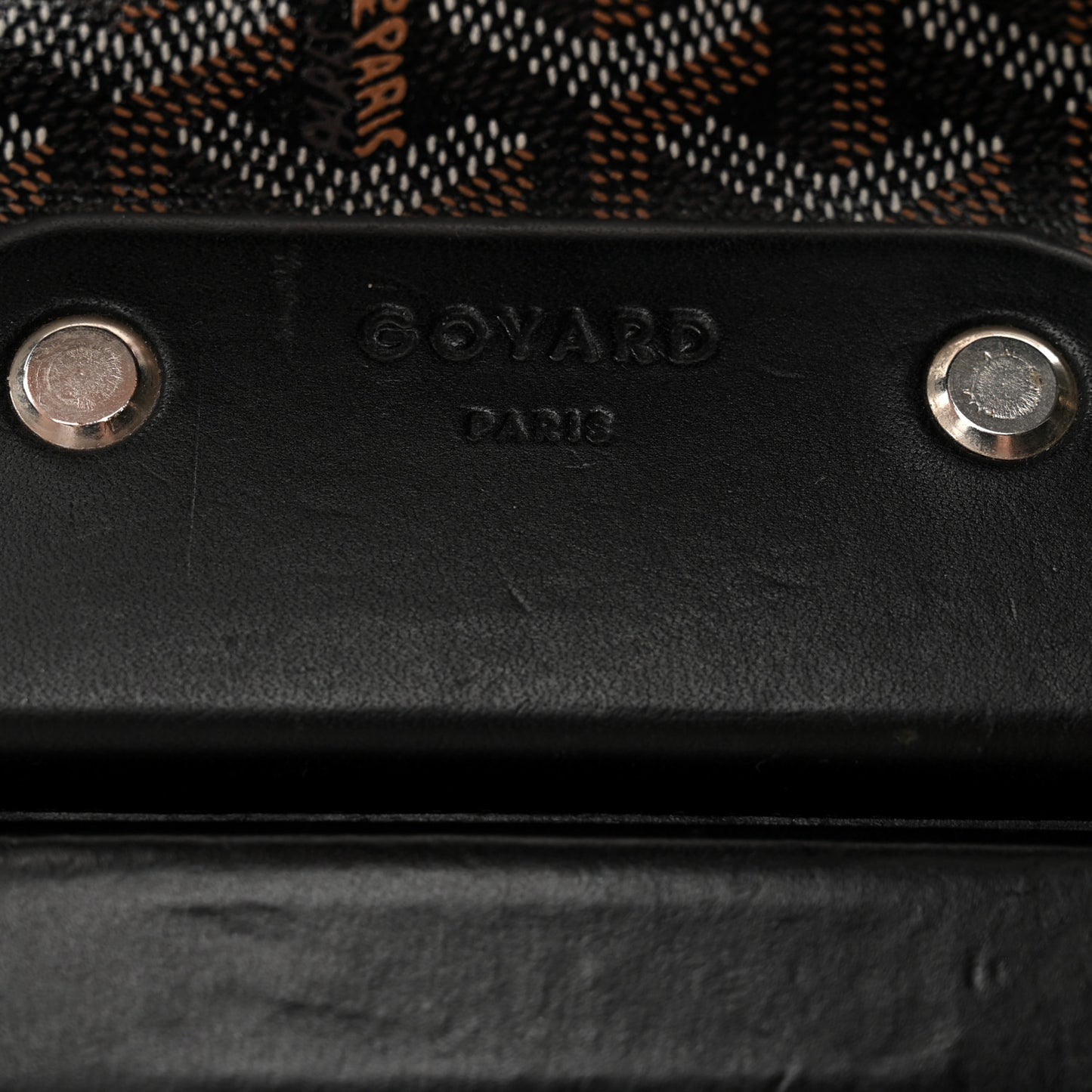 Goyardine Rolling Suitcase Trolley PM Black