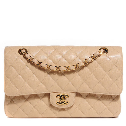Chanel Caviar Quilted Medium Double Flap Beige Clair 1 of 9