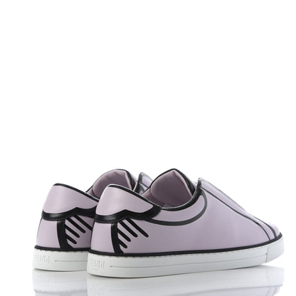 Fendi X JOSHUA VIDES Nappa Rockoclick Slip On Sneakers 38 Pink Xiloph White Black 4 of 9