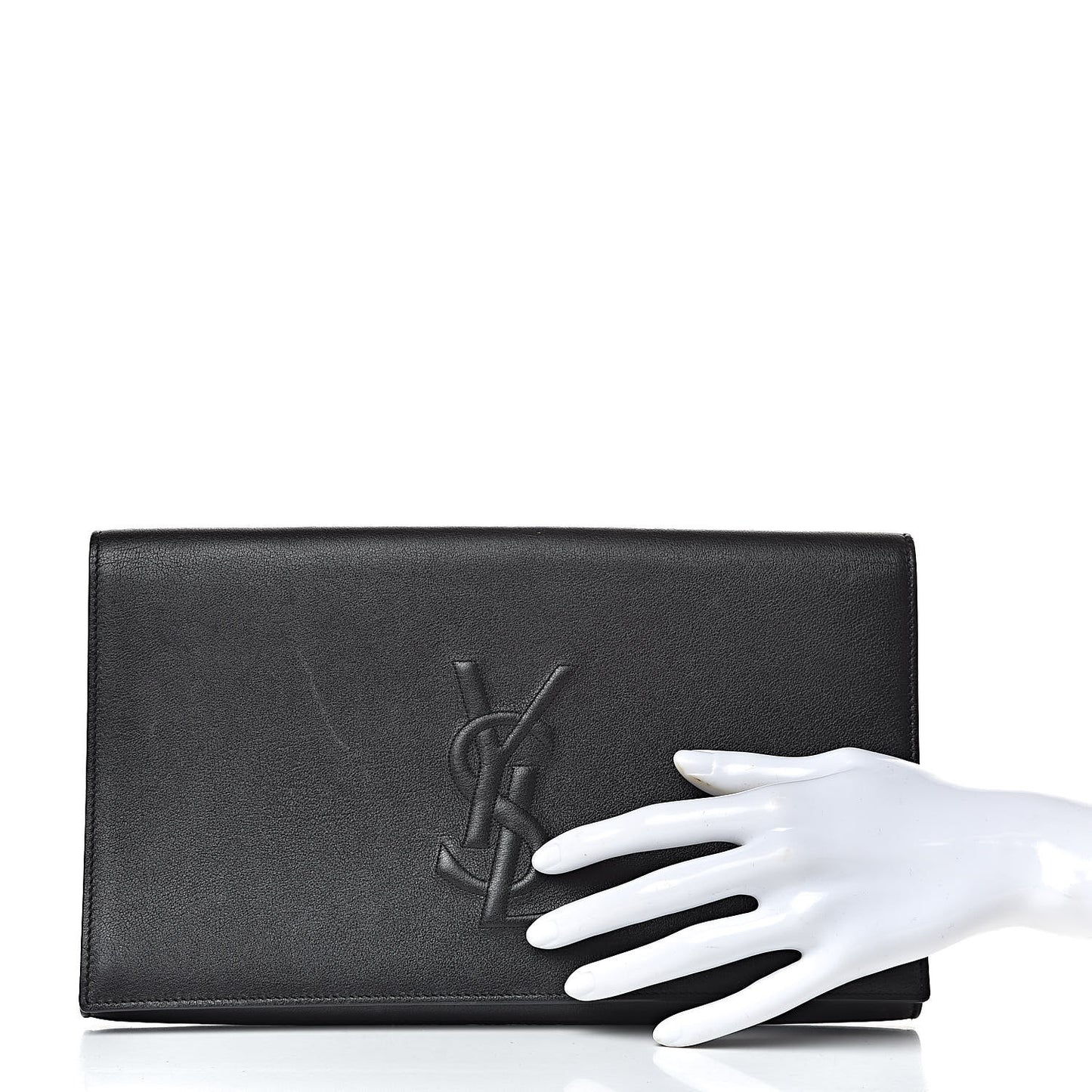 Calfskin Monogram Large Belle De Jour Clutch Black