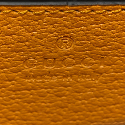 Gucci Textured Dollar Calfskin Web Small Diana Tote Bag Yellow Dusty Azure 6 of 9