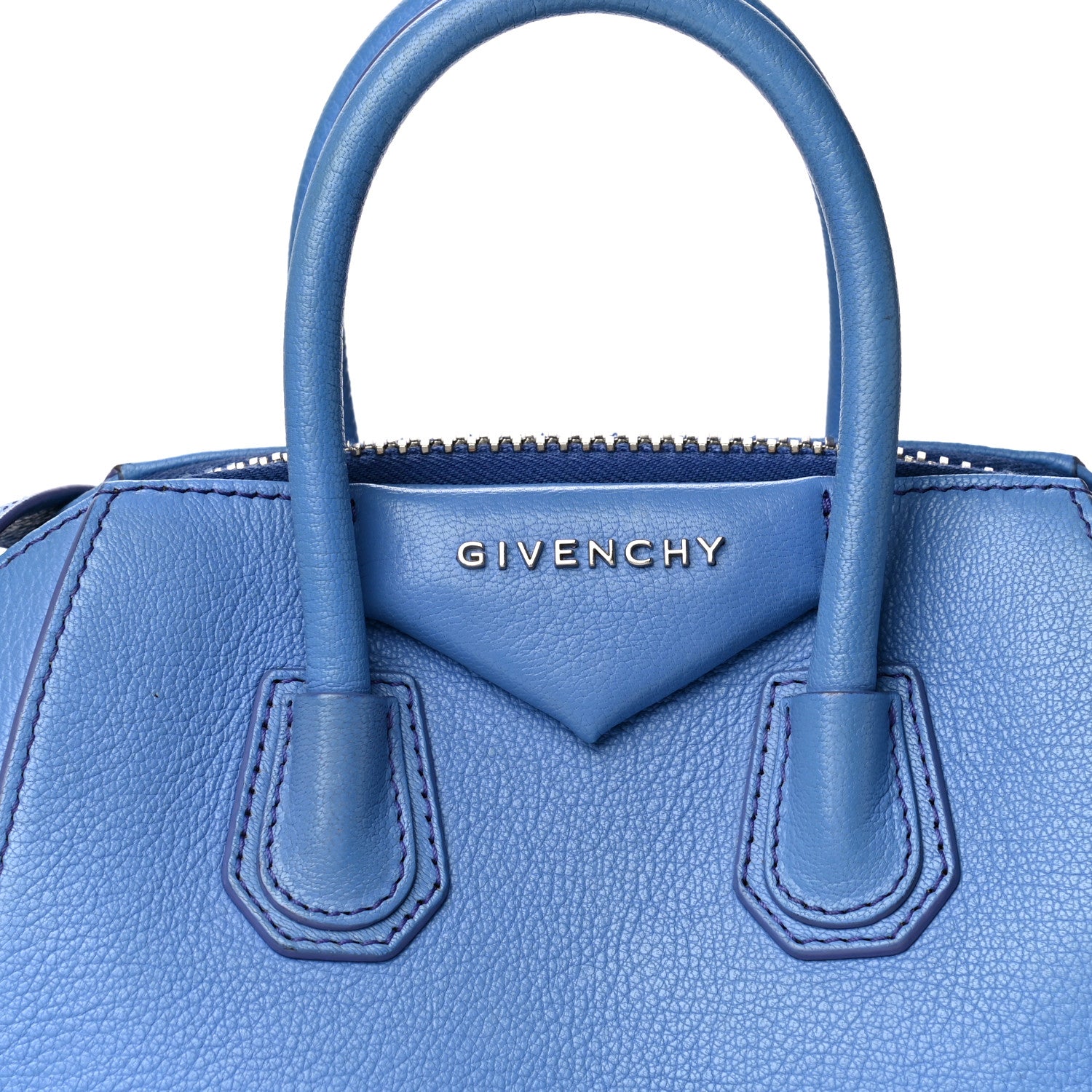 Givenchy Sugar Goatskin Mini Antigona Blue 8 of 18