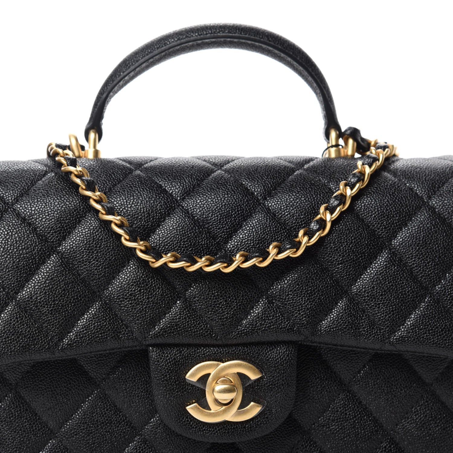 Chanel Caviar Quilted Mini Top Handle Rectangular Flap Black 10 of 11
