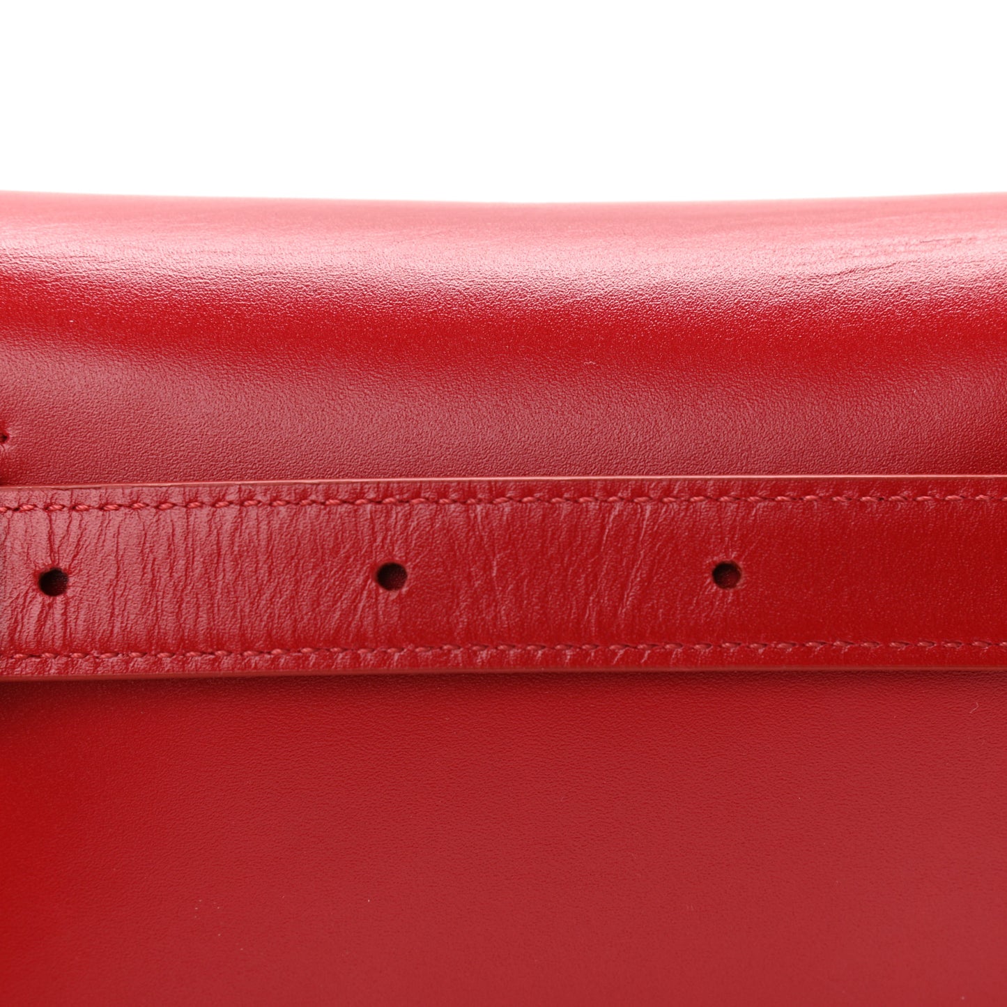 Smooth Calfskin Tassel Belt Bag Red