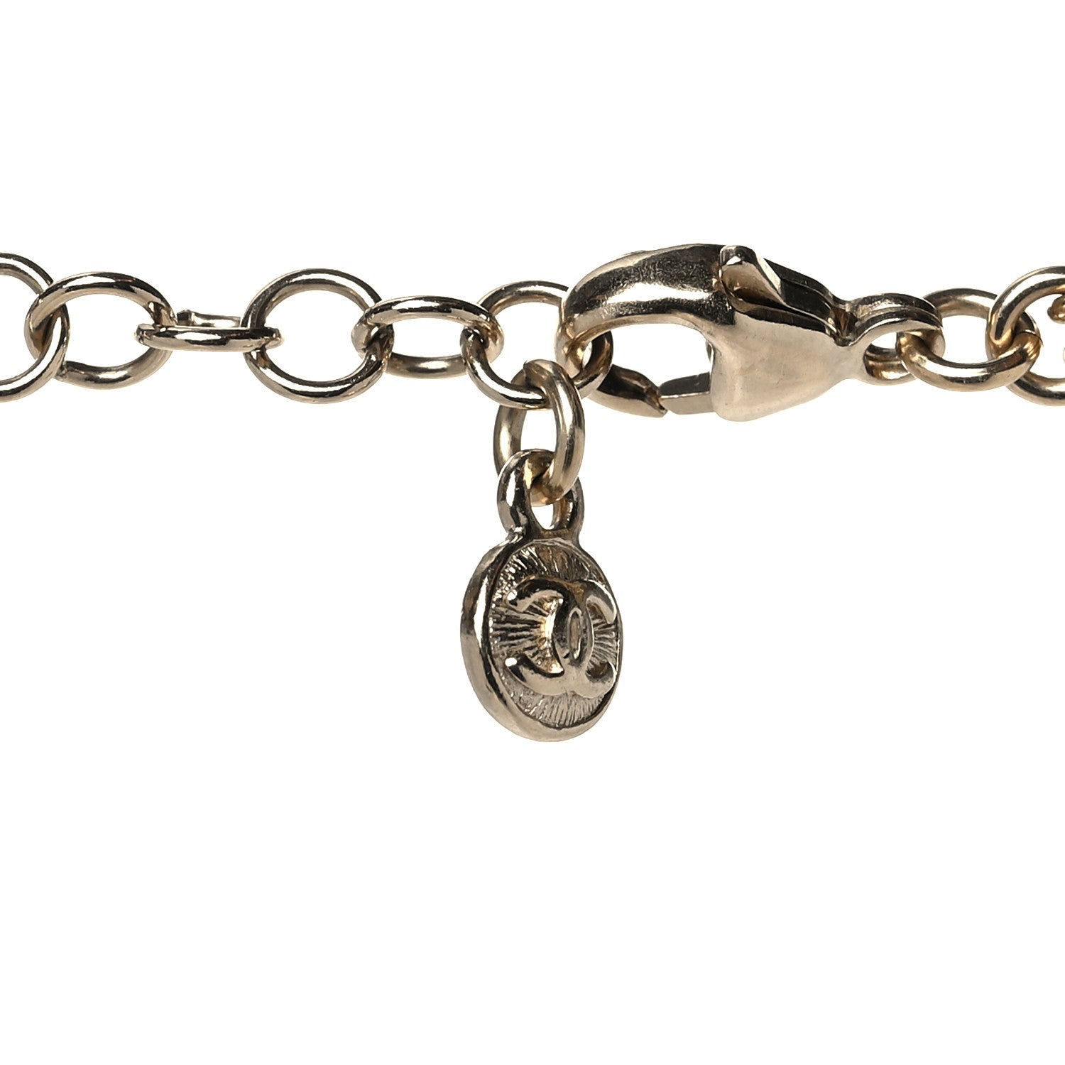Chanel Crystal CC Long Necklace Gold 4 of 4