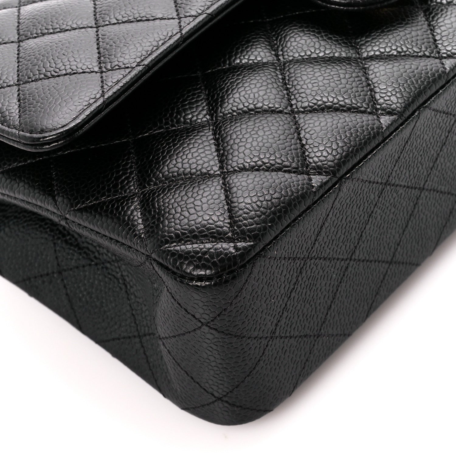 Chanel Caviar Quilted Medium Double Flap Black 10 of 12