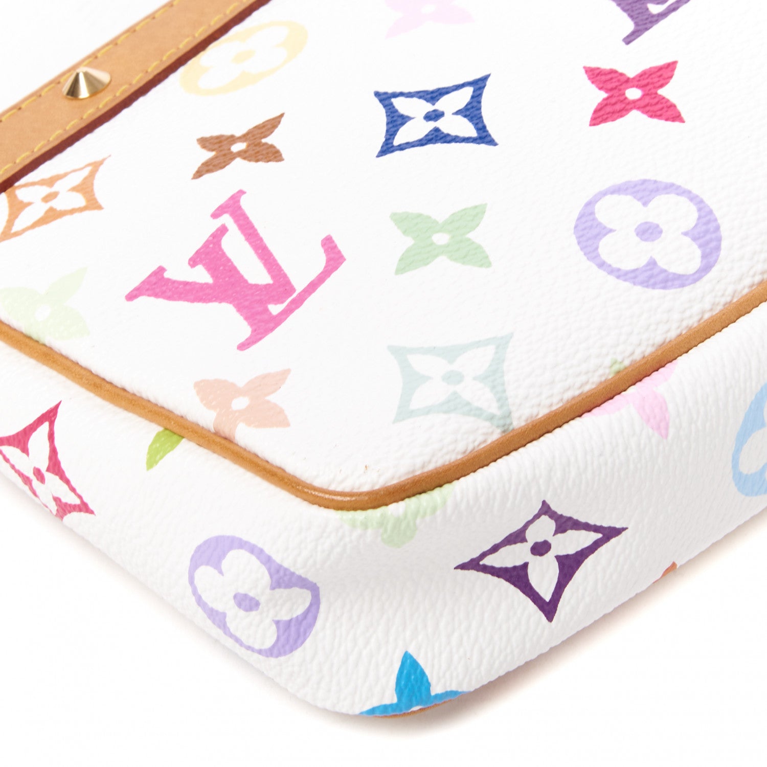 Louis Vuitton Monogram Multicolor Pochette Accessories White 5 of 8